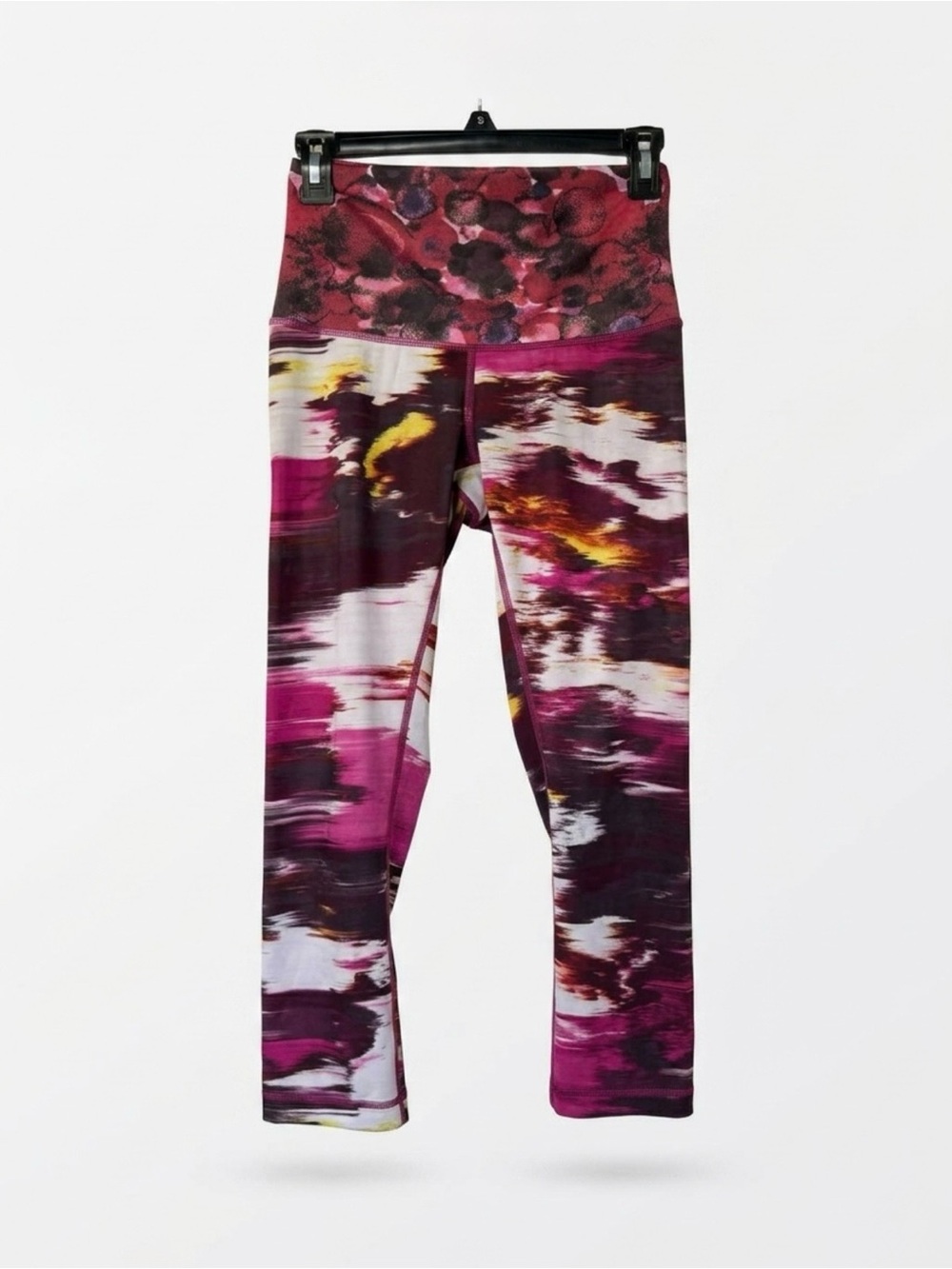 Lululemon Wunder Under High Rise Crop Leggings Sz 6 Pigment Wind Berry